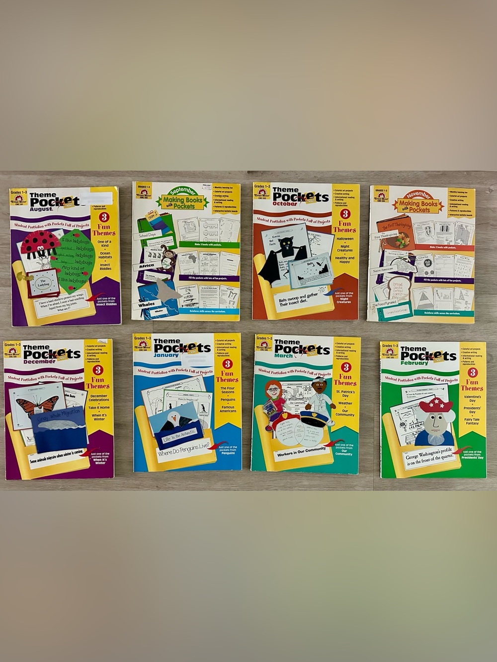 TEACHER/HOMESCHOOL Bundle - Evan-Moor Theme Pockets Set of 8